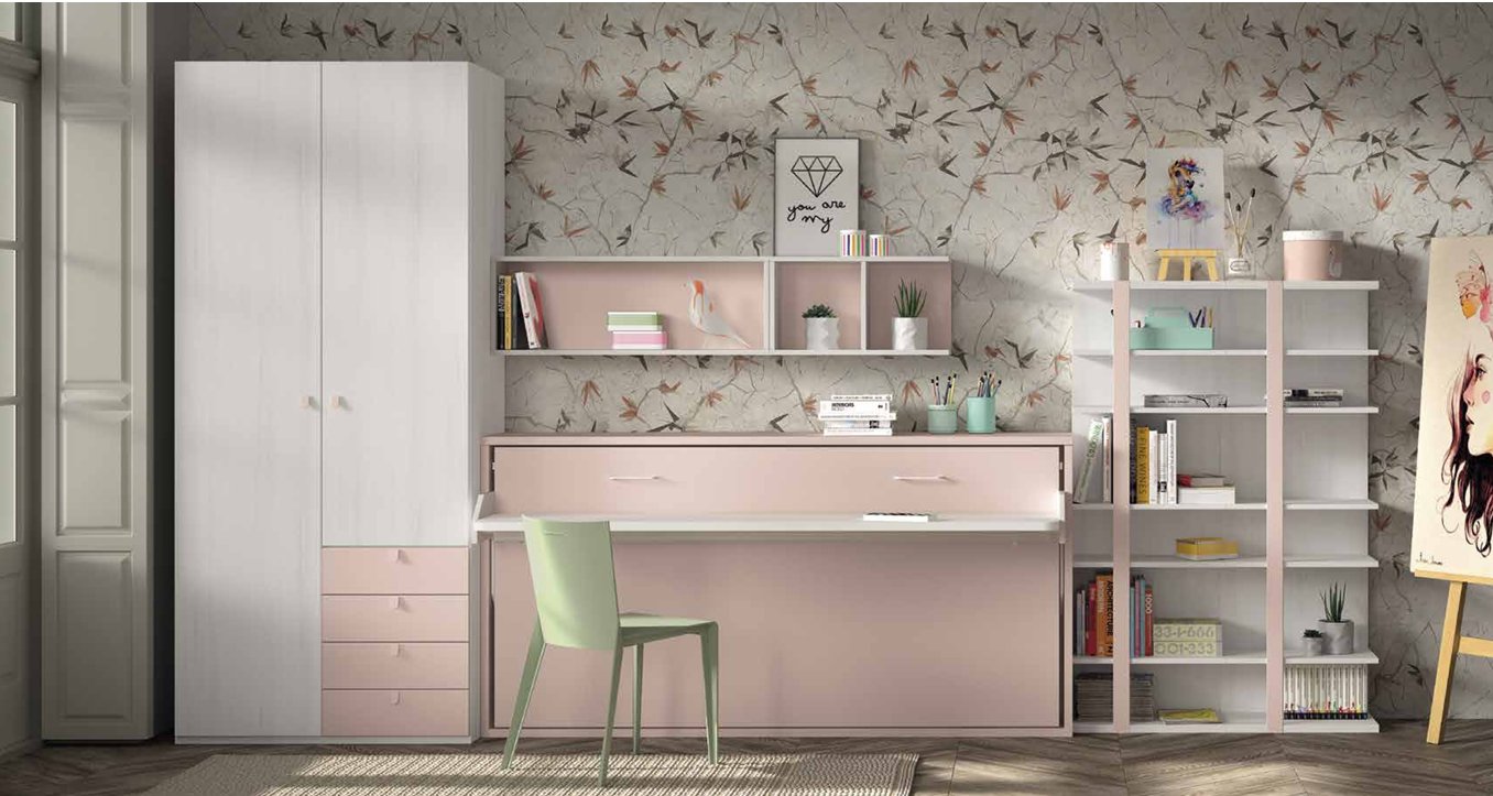 CAMA ABATIBLE F257 CON MESA