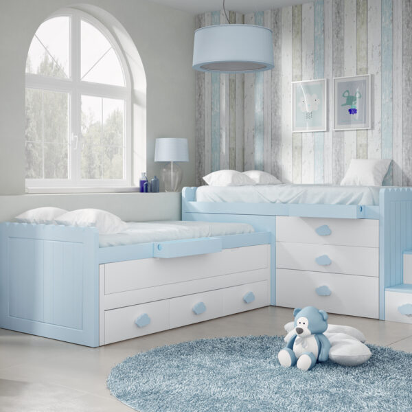 COMPACTO EN L 3 CAMAS PC KIDS 36