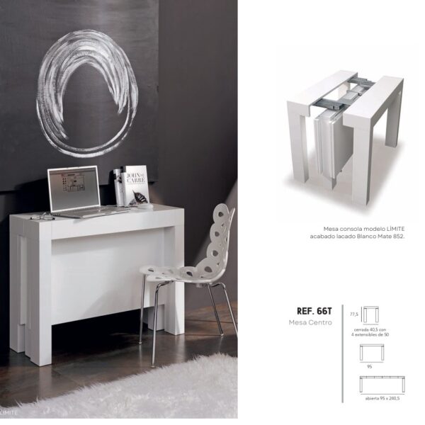 MESA COMEDOR CONSOLA EXTENSIBLE "LÍMITE"