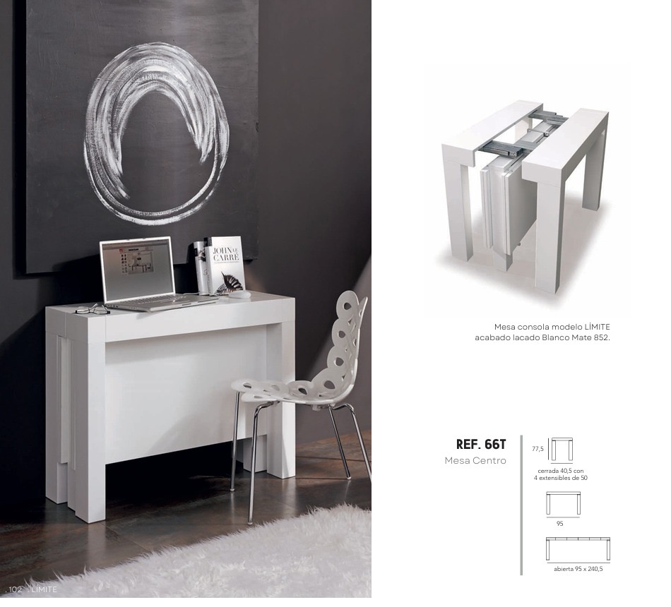 MESA COMEDOR CONSOLA EXTENSIBLE "LÍMITE"